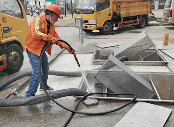 红花岗隔油池清理